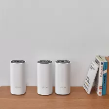 Sistema Mesh Tp-link Deco E4 3-pack, Wi-fi 5, Rj-45 2, 1200 Mbps, Compatible Alexa, Banda Cuadruple, Blanco, Gris